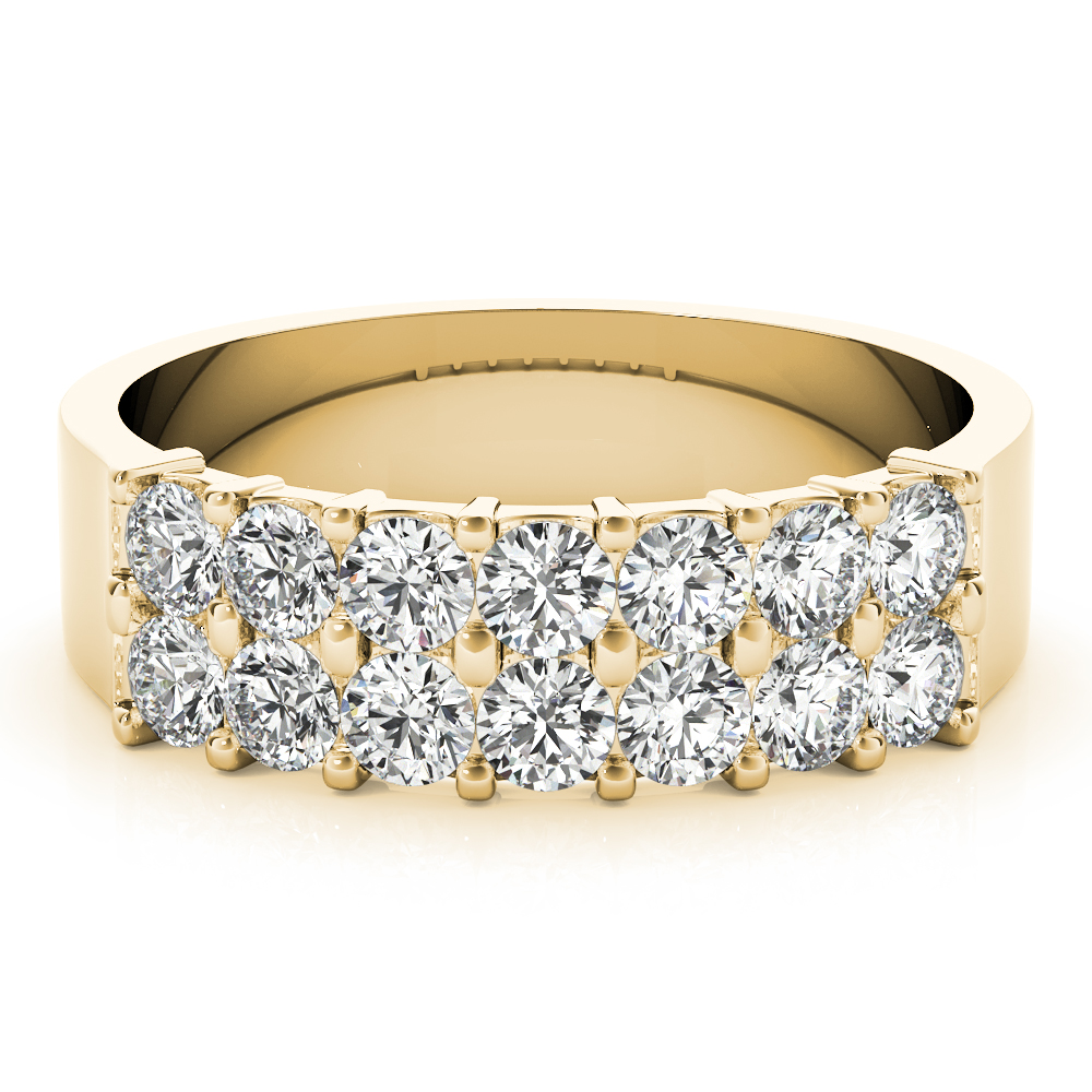  Ladies Two Row Diamond Pave Wedding Band .90 Carat Total Weight   (Lab-Created) 0.91 C.T.W 10K yellow, white or rose gold - view 7