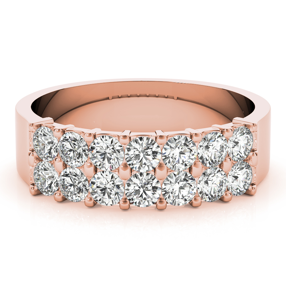  Ladies Two Row Diamond Pave Wedding Band .90 Carat Total Weight   (Lab-Created) 0.91 C.T.W 10K yellow, white or rose gold - view 11