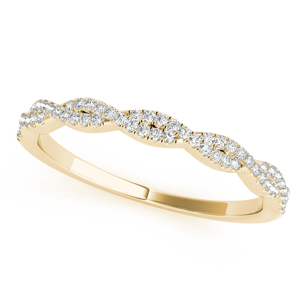  Ladies Twisted Stackable Wedding Band .15 Carat Total Weight   (Lab-Created) 0.18 C.T.W 10K yellow, white or rose gold - view 5