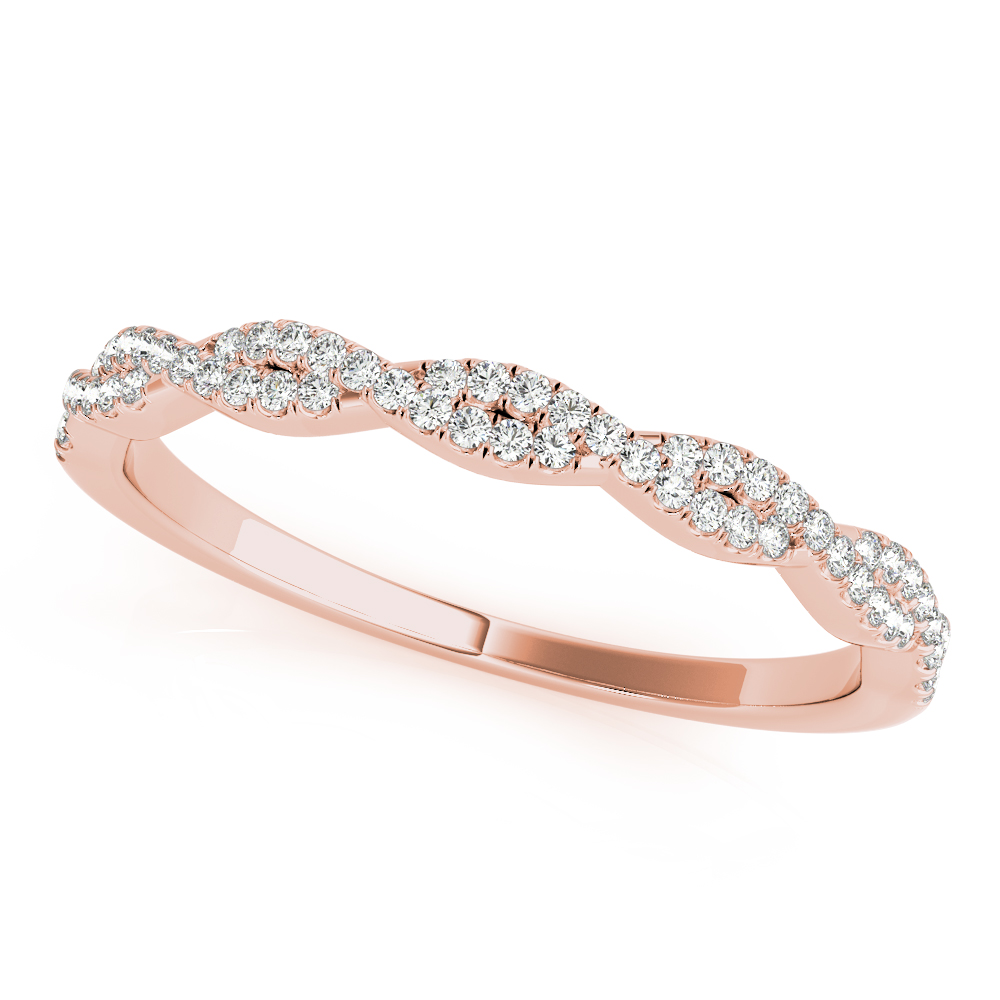  Ladies Twisted Stackable Wedding Band .15 Carat Total Weight   (Lab-Created) 0.18 C.T.W 10K yellow, white or rose gold - view 9