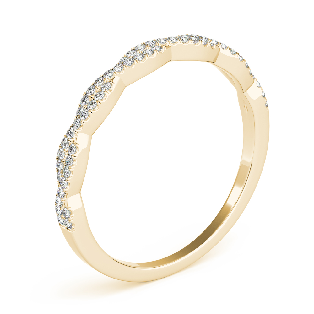  Ladies Twisted Stackable Wedding Band .15 Carat Total Weight   (Lab-Created) 0.18 C.T.W 10K yellow, white or rose gold - view 6