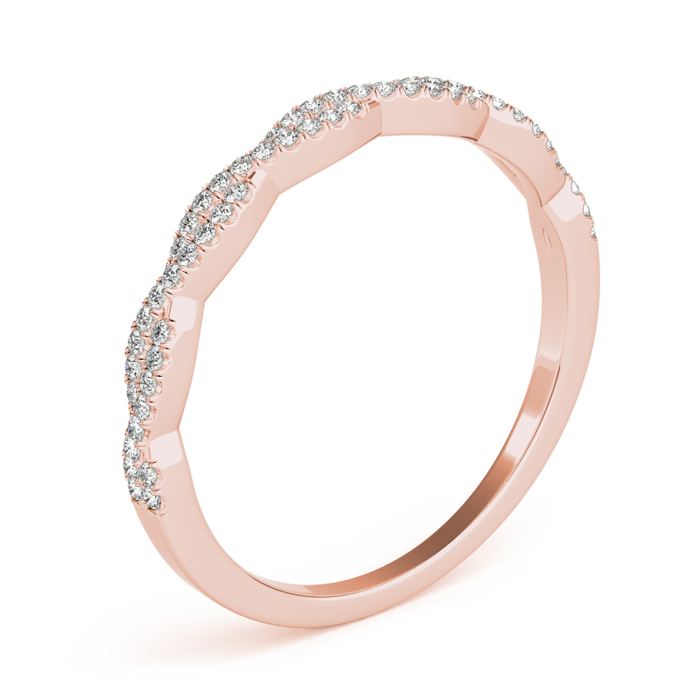  Ladies Twisted Stackable Wedding Band .15 Carat Total Weight   (Lab-Created) 0.18 C.T.W 10K yellow, white or rose gold - view 10