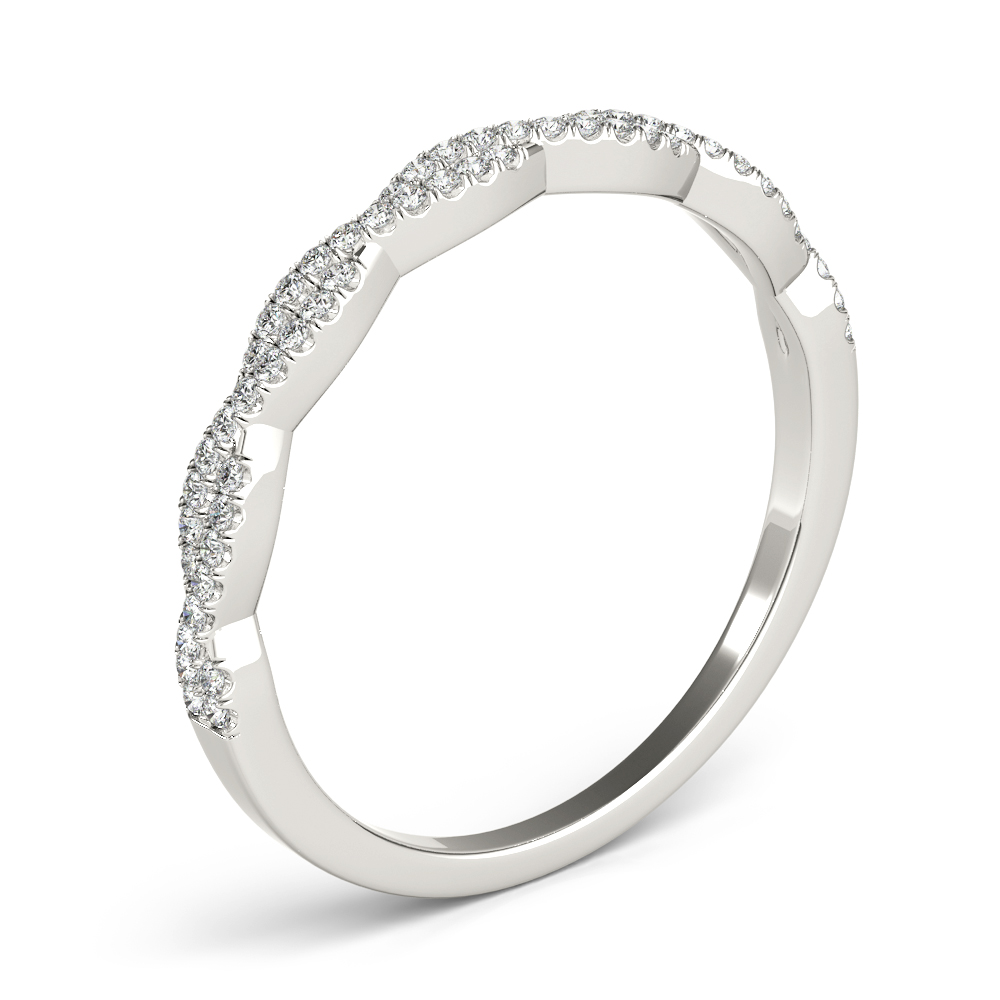 Ladies Twisted Stackable Wedding Band .15 Carat Total Weight   (Lab-Created) 0.18 C.T.W 10K yellow, white or rose gold - view 2