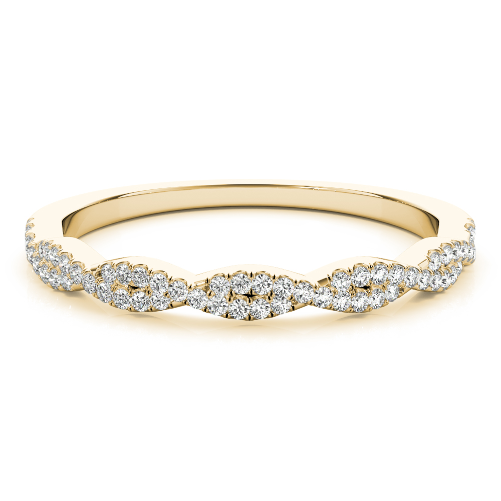  Ladies Twisted Stackable Wedding Band .15 Carat Total Weight   (Lab-Created) 0.18 C.T.W 10K yellow, white or rose gold - view 7
