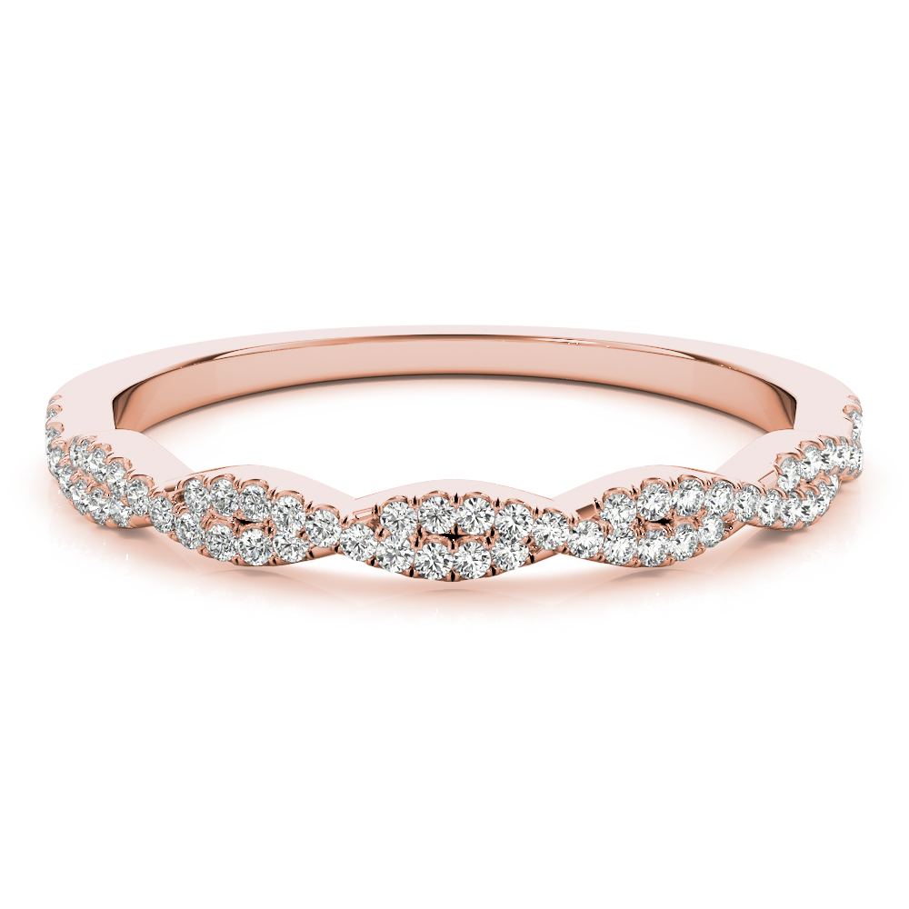  Ladies Twisted Stackable Wedding Band .15 Carat Total Weight   (Lab-Created) 0.18 C.T.W 10K yellow, white or rose gold - view 11