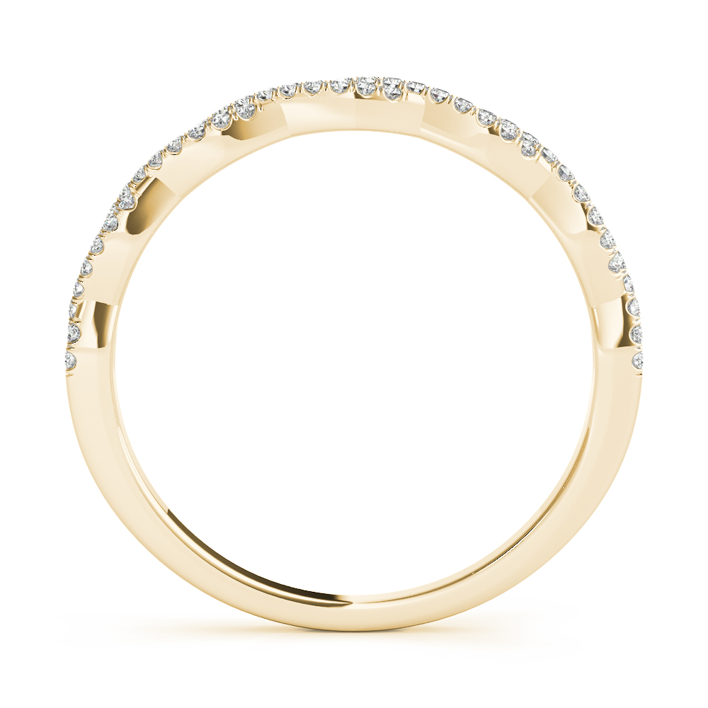  Ladies Twisted Stackable Wedding Band .15 Carat Total Weight   (Lab-Created) 0.18 C.T.W 10K yellow, white or rose gold - view 8