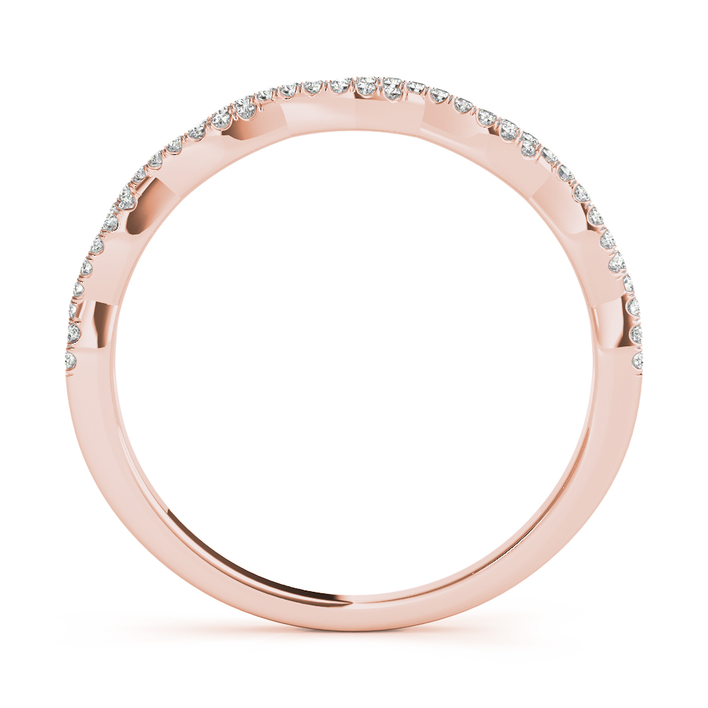  Ladies Twisted Stackable Wedding Band .15 Carat Total Weight   (Lab-Created) 0.18 C.T.W 10K yellow, white or rose gold - view 12