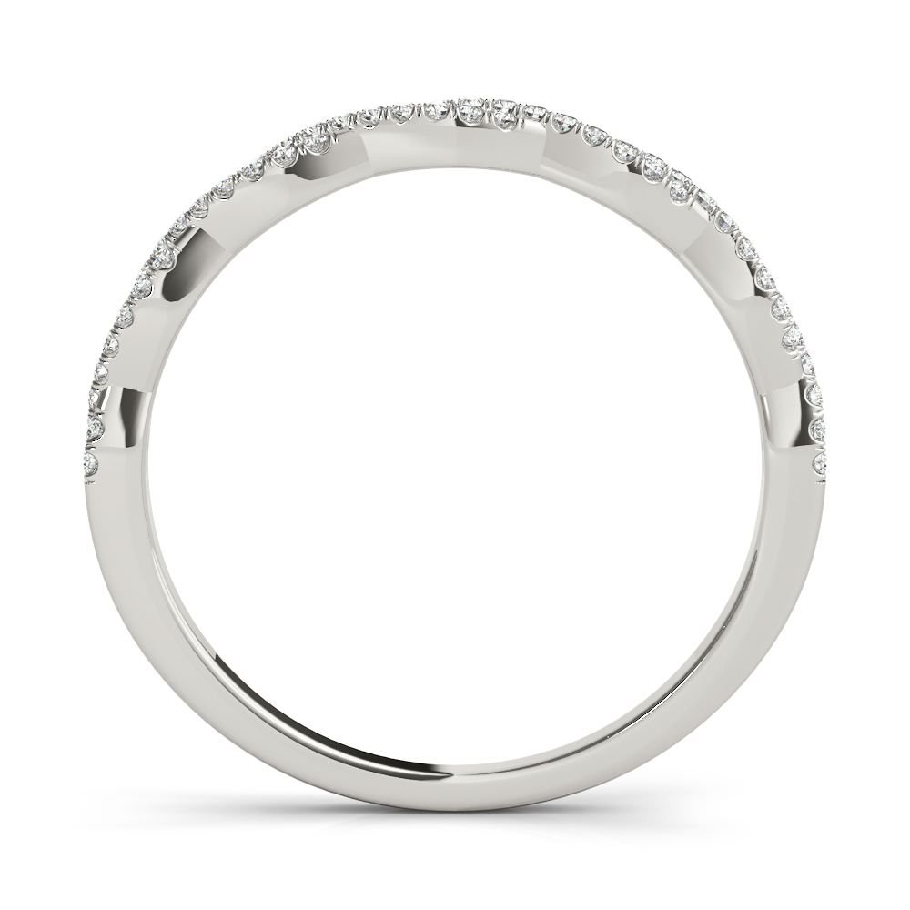  Ladies Twisted Stackable Wedding Band .15 Carat Total Weight   (Lab-Created) 0.18 C.T.W 10K yellow, white or rose gold - view 4