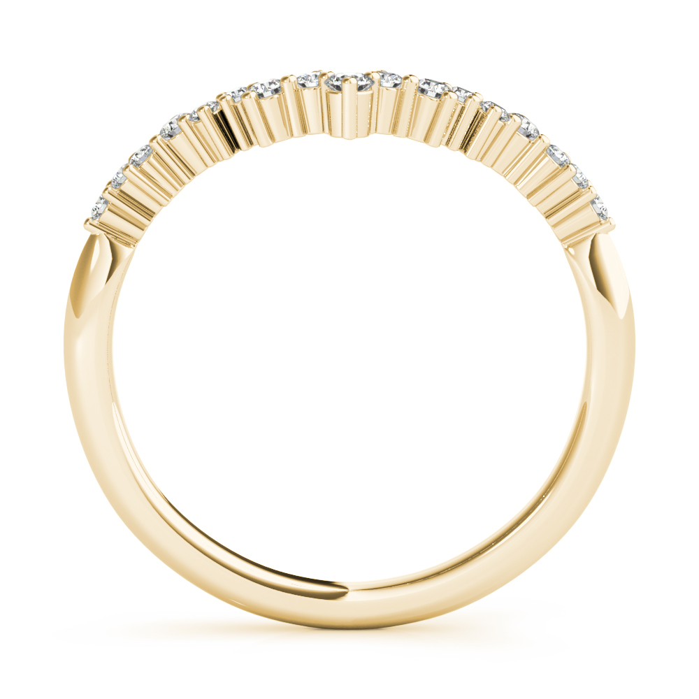  Ladies Chevron Cluster Wedding Band .15 Carat Total Weight   (Lab-Created) 0.17 C.T.W 10K yellow, white or rose gold - view 9
