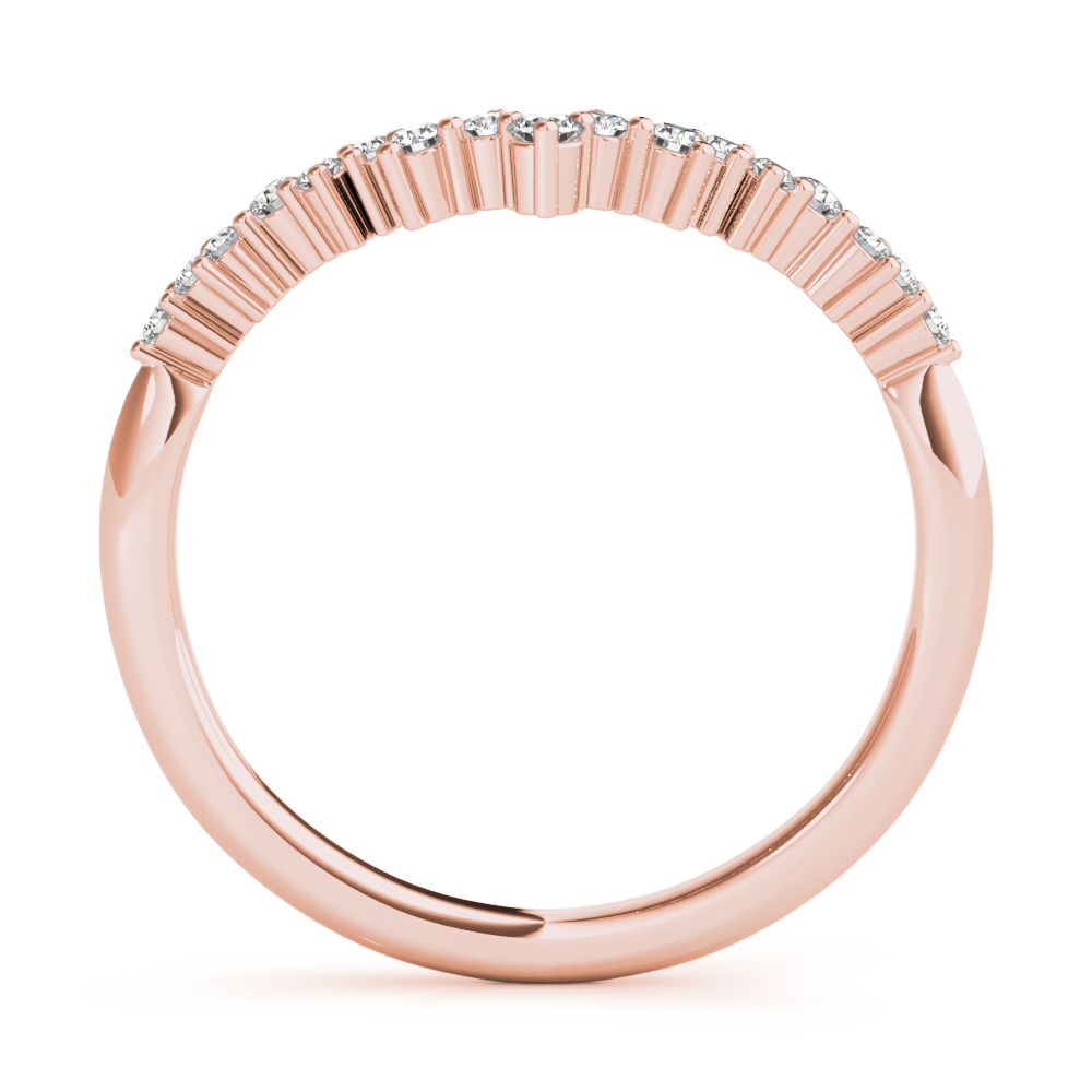  Ladies Chevron Cluster Wedding Band .15 Carat Total Weight   (Lab-Created) 0.17 C.T.W 10K yellow, white or rose gold - view 14