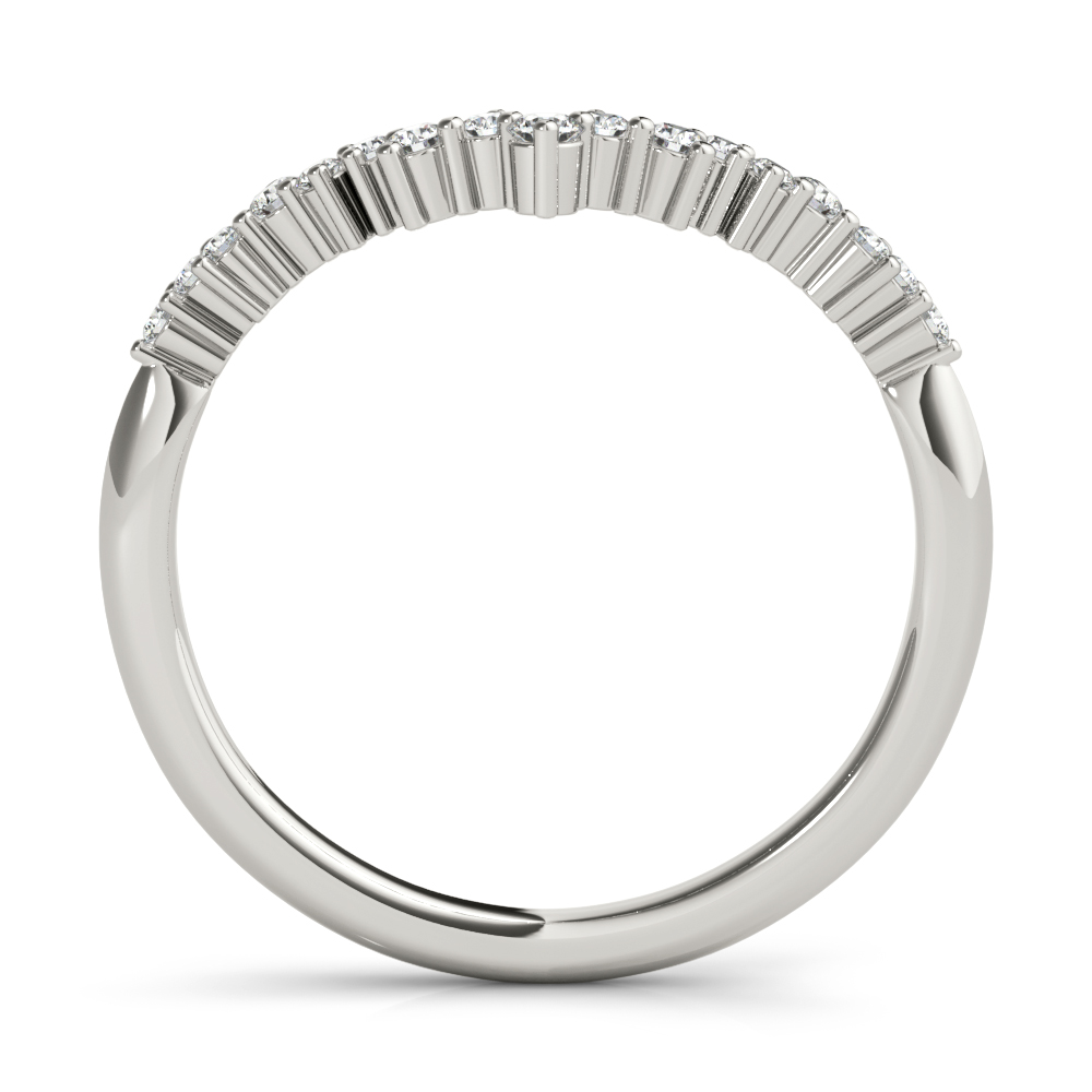  Ladies Chevron Cluster Wedding Band .15 Carat Total Weight   (Lab-Created) 0.17 C.T.W 10K yellow, white or rose gold - view 4