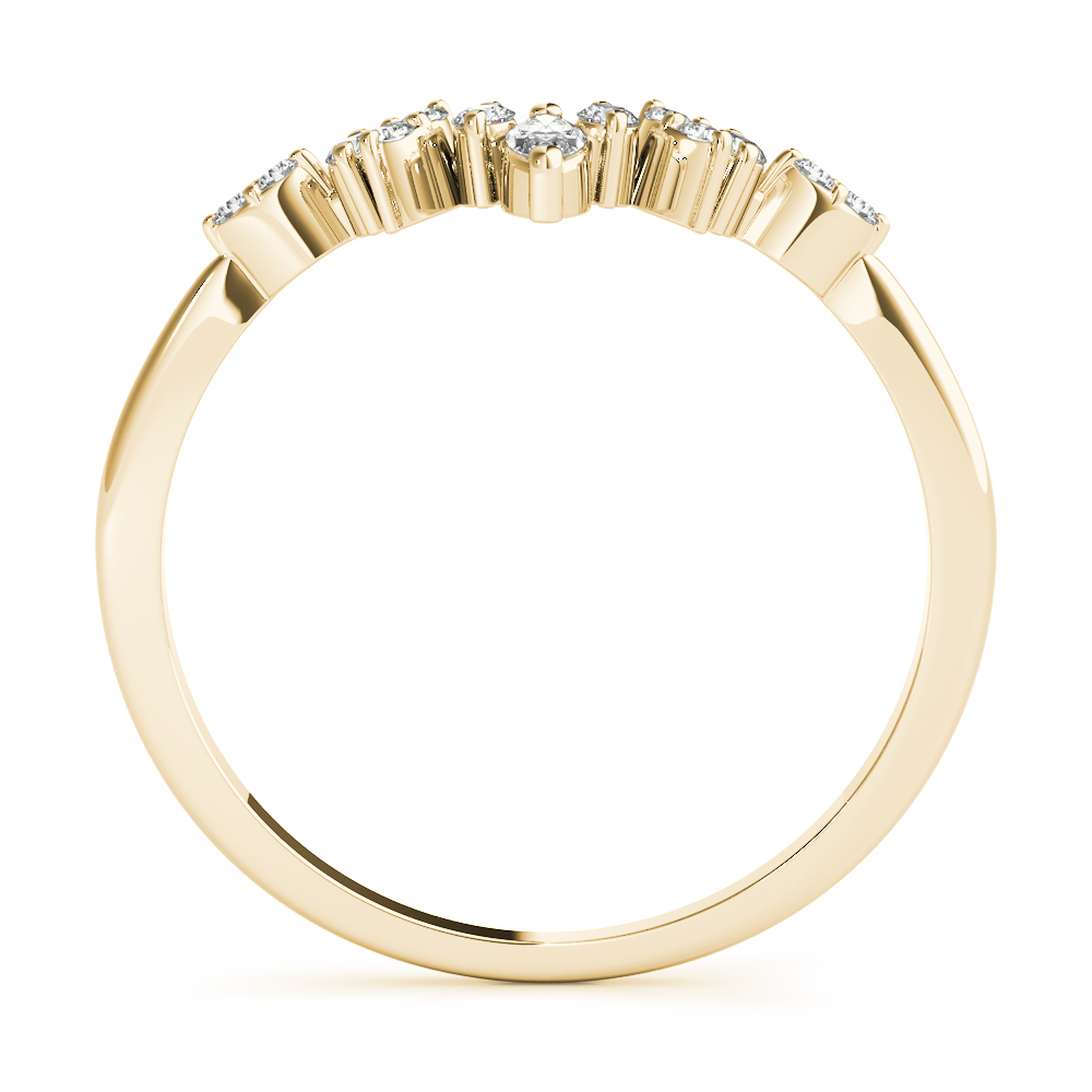  Ladies Chevron Marquise Band 1/10 Carat Total Weight   (Lab-Created) 0.12 C.T.W 10K yellow, white or rose gold - view 9