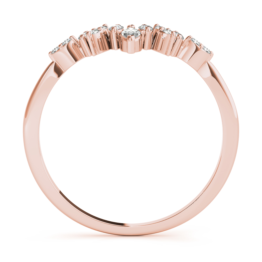  Ladies Chevron Marquise Band 1/10 Carat Total Weight   (Lab-Created) 0.12 C.T.W 10K yellow, white or rose gold - view 14
