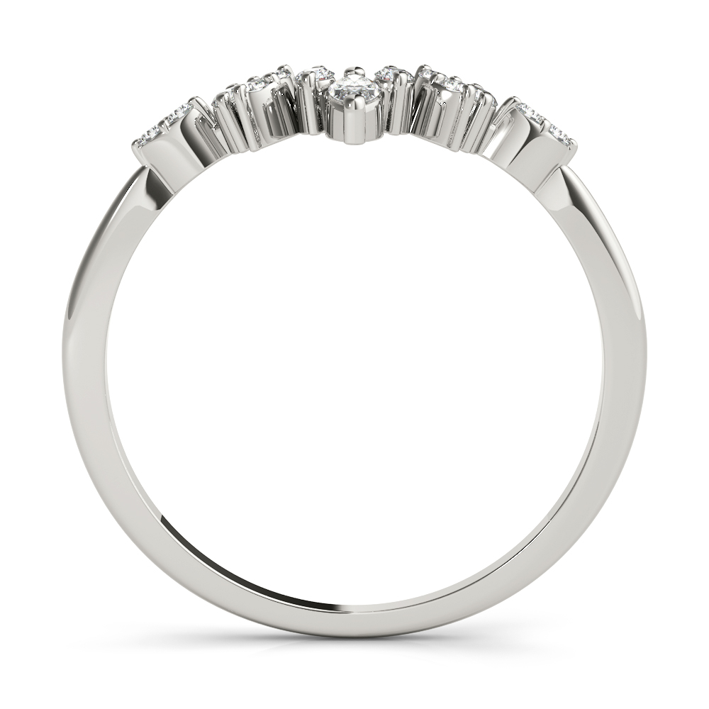  Ladies Chevron Marquise Band 1/10 Carat Total Weight   (Lab-Created) 0.12 C.T.W 10K yellow, white or rose gold - view 4