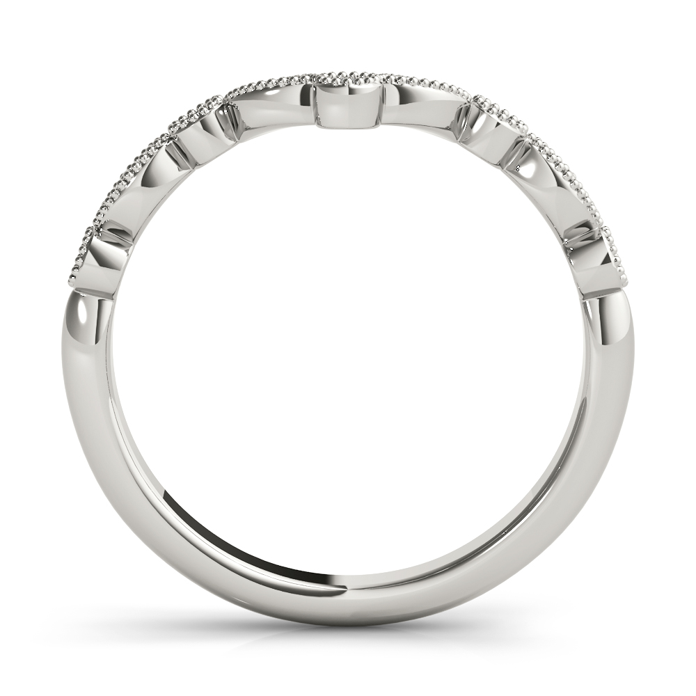  Ladies Diamond Chevron Wedding Band 1/10 Carat Total Weight   (Lab-Created) 0.12 C.T.W 10K yellow, white or rose gold - view 4