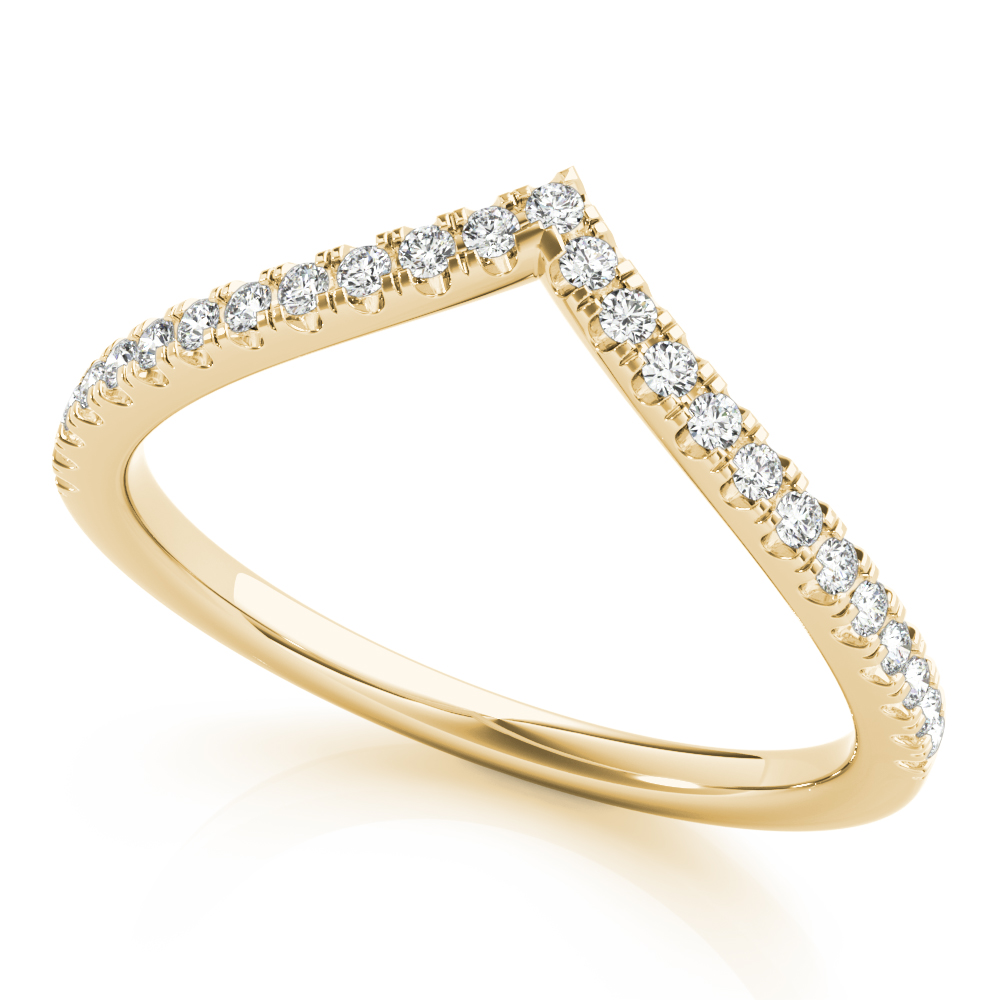  Ladies Diamond Chevron Wedding Band .15 Carat Total Weight   (Lab-Created) 0.18 C.T.W 10K yellow, white or rose gold - view 6