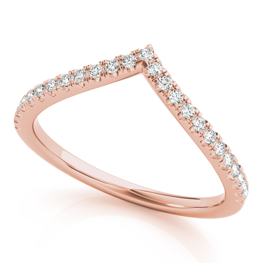  Ladies Diamond Chevron Wedding Band .15 Carat Total Weight   (Lab-Created) 0.18 C.T.W 10K yellow, white or rose gold - view 11