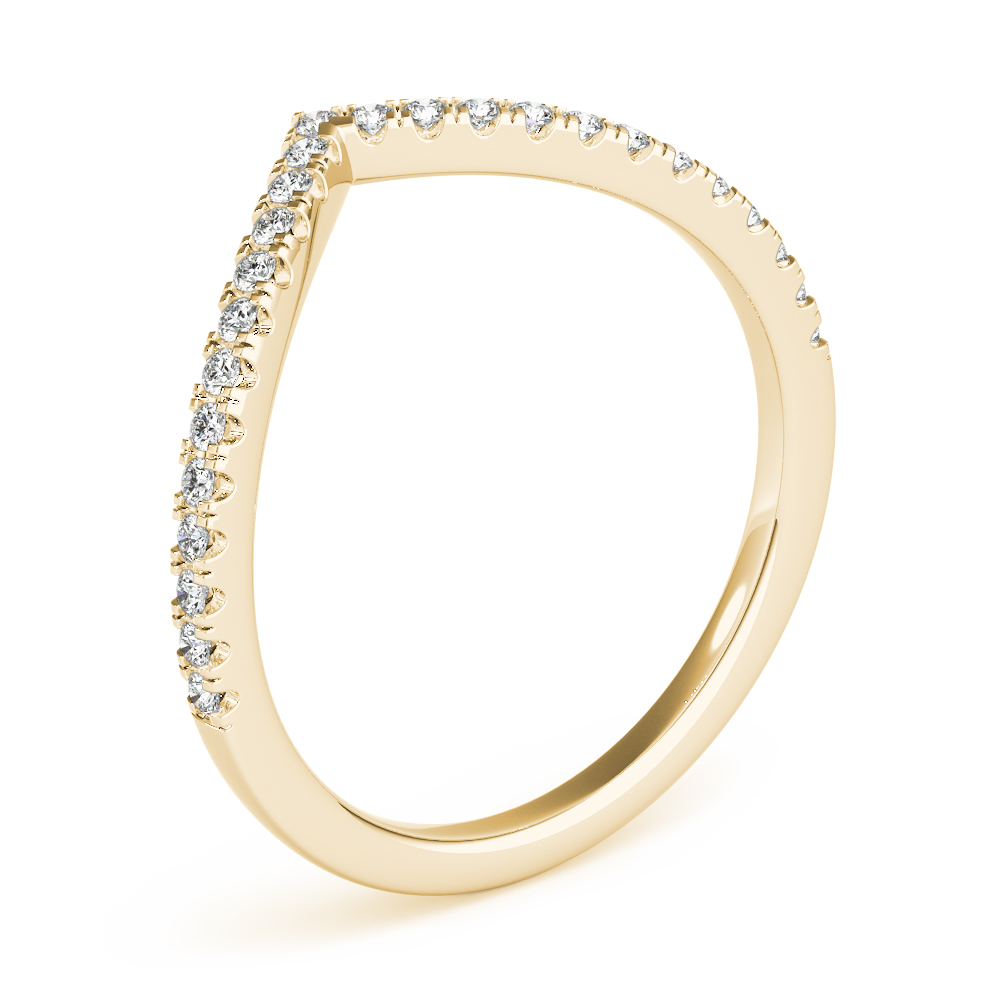  Ladies Diamond Chevron Wedding Band .15 Carat Total Weight   (Lab-Created) 0.18 C.T.W 10K yellow, white or rose gold - view 7