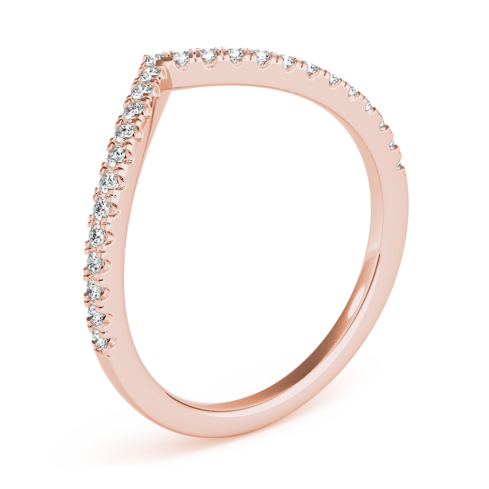  Ladies Diamond Chevron Wedding Band .15 Carat Total Weight   (Lab-Created) 0.18 C.T.W 10K yellow, white or rose gold - view 12