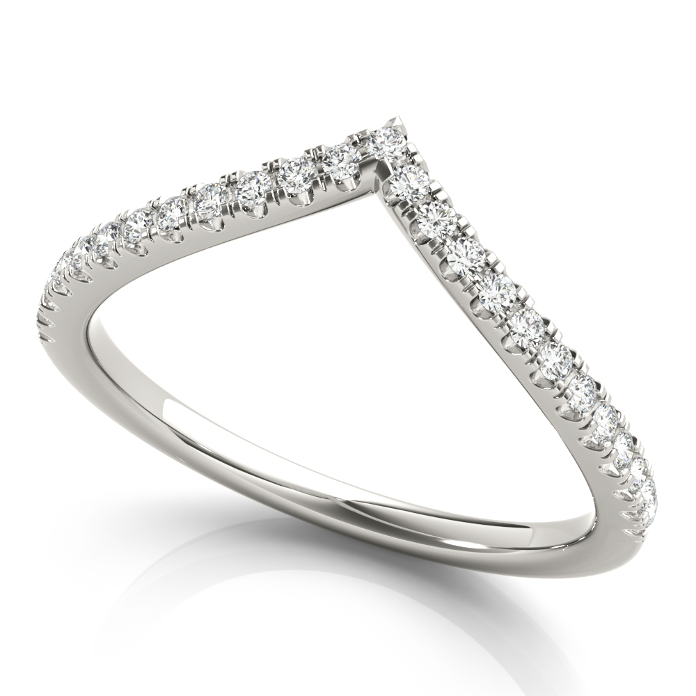 Diamond Chevron Wedding Band | USA Jewels