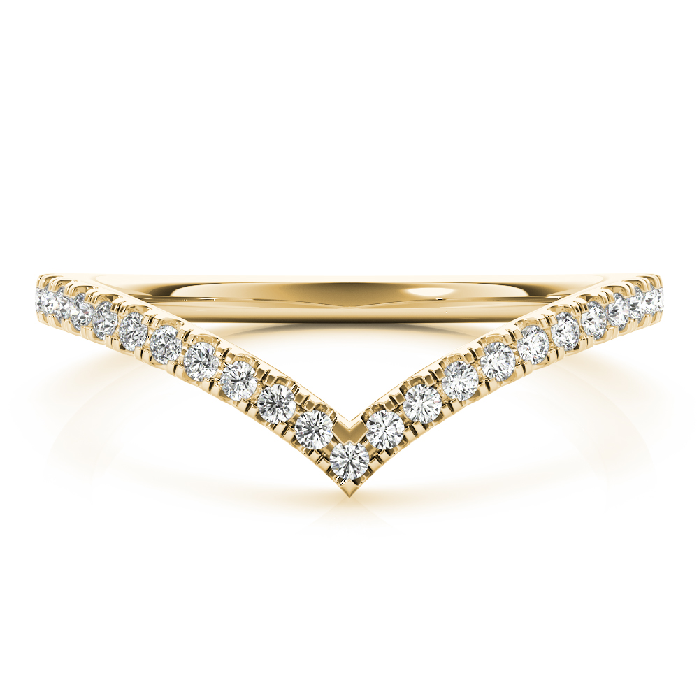  Ladies Diamond Chevron Wedding Band .15 Carat Total Weight   (Lab-Created) 0.18 C.T.W 10K yellow, white or rose gold - view 8