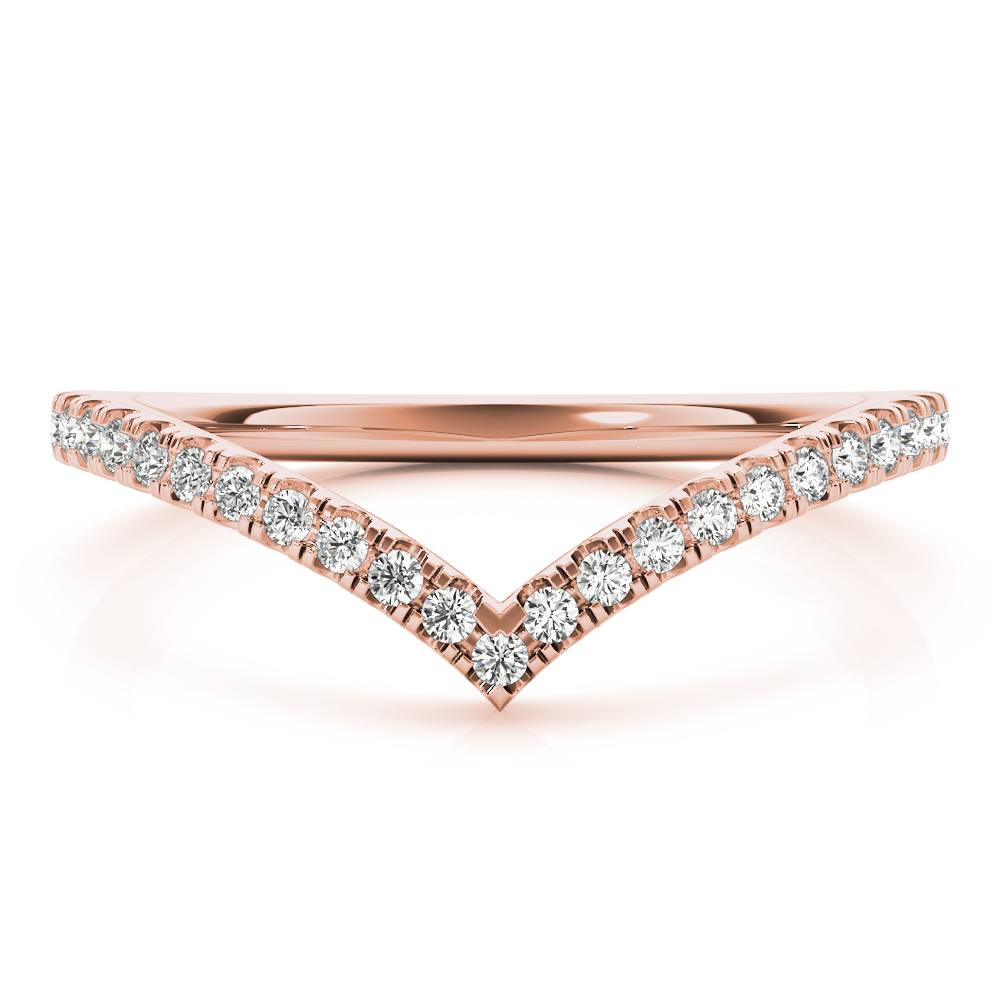 Ladies Diamond Chevron Wedding Band .15 Carat Total Weight   (Lab-Created) 0.18 C.T.W 10K yellow, white or rose gold - view 13
