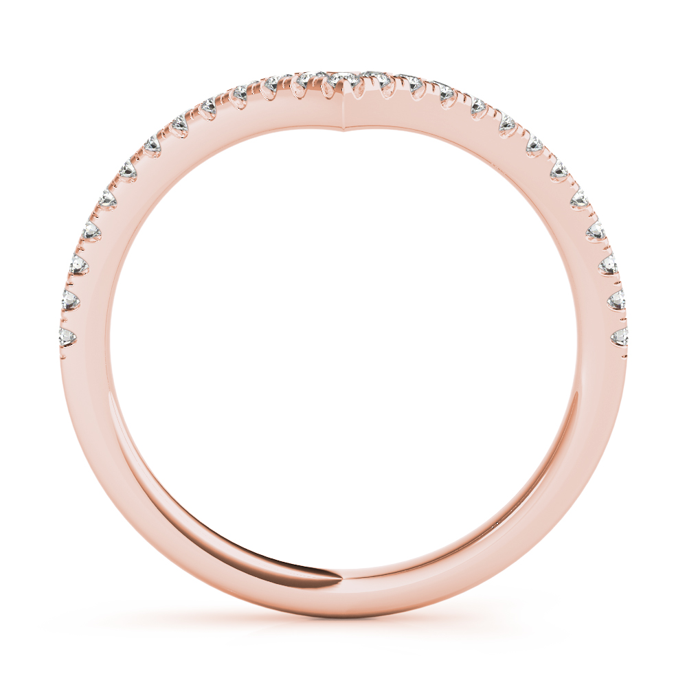  Ladies Diamond Chevron Wedding Band .15 Carat Total Weight   (Lab-Created) 0.18 C.T.W 10K yellow, white or rose gold - view 14