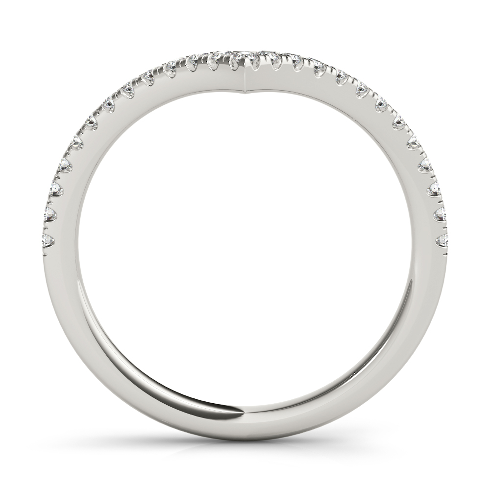  Ladies Diamond Chevron Wedding Band .15 Carat Total Weight   (Lab-Created) 0.18 C.T.W 10K yellow, white or rose gold - view 4