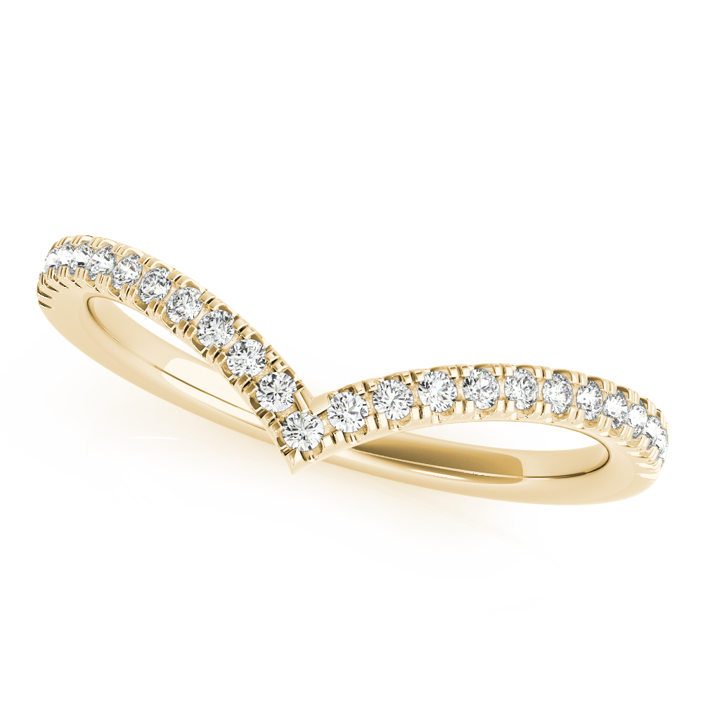  Ladies Diamond Chevron Wedding Band .15 Carat Total Weight   (Lab-Created) 0.18 C.T.W 10K yellow, white or rose gold - view 10