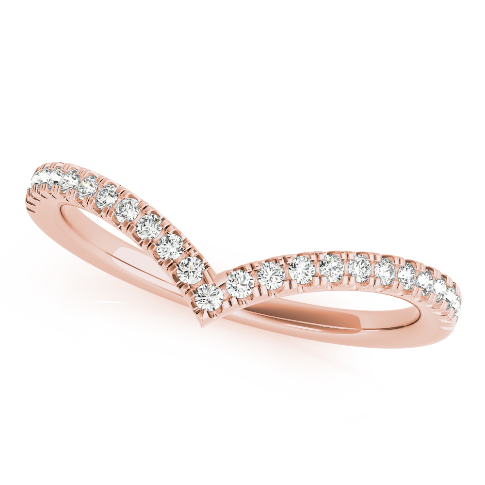  Ladies Diamond Chevron Wedding Band .15 Carat Total Weight   (Lab-Created) 0.18 C.T.W 10K yellow, white or rose gold - view 15