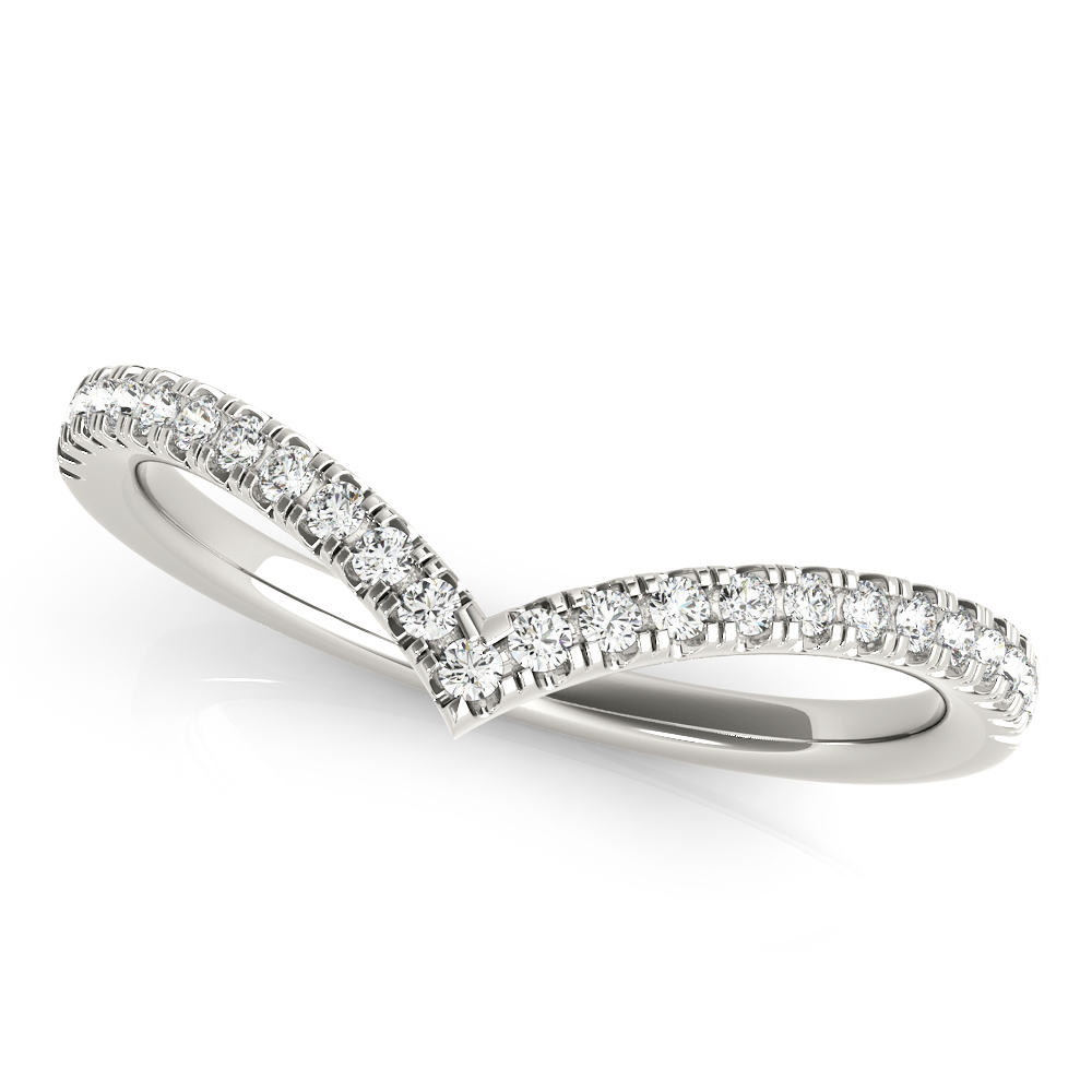  Ladies Diamond Chevron Wedding Band .15 Carat Total Weight   (Lab-Created) 0.18 C.T.W 10K yellow, white or rose gold - view 5