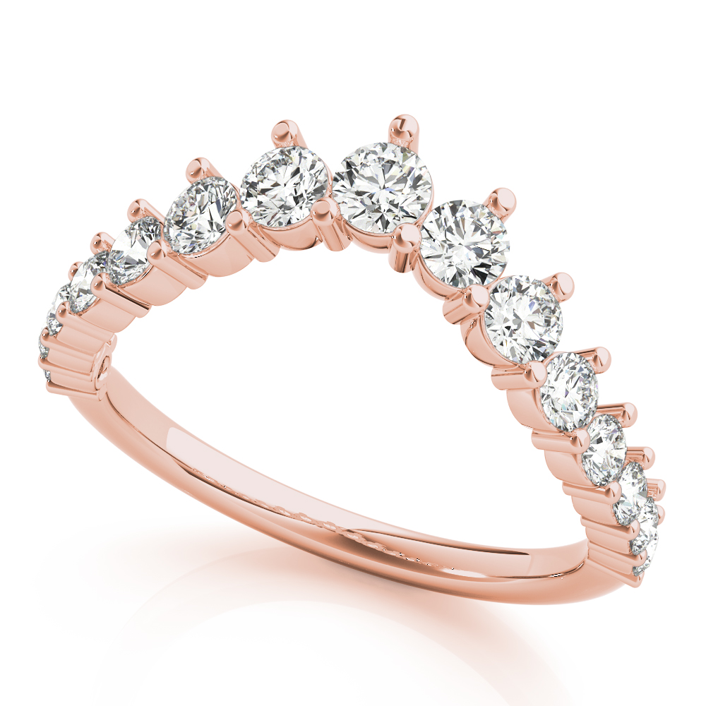 Ladies Graduating Diamond Chevron Band 3/4 Carat Total Weight   (Lab-Created) 0.75 C.T.W 10K yellow, white or rose gold - view 11