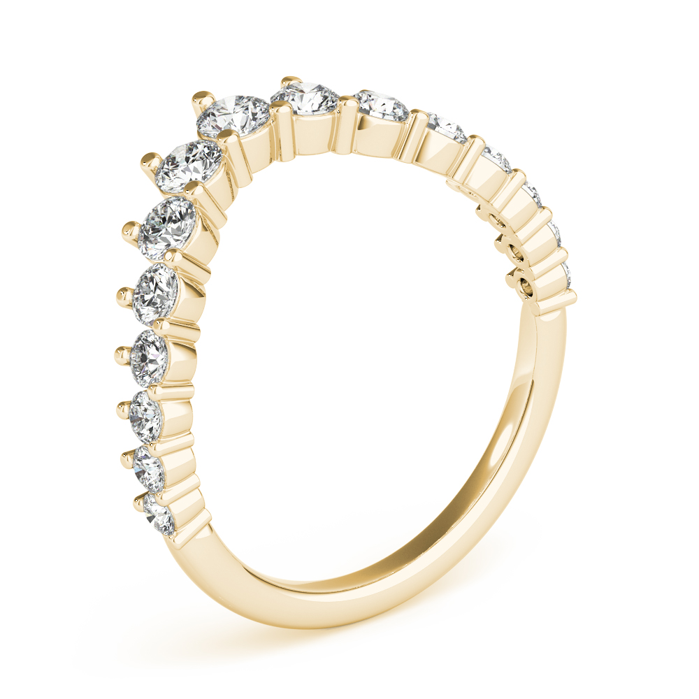  Ladies Graduating Diamond Chevron Band 3/4 Carat Total Weight   (Lab-Created) 0.75 C.T.W 10K yellow, white or rose gold - view 7