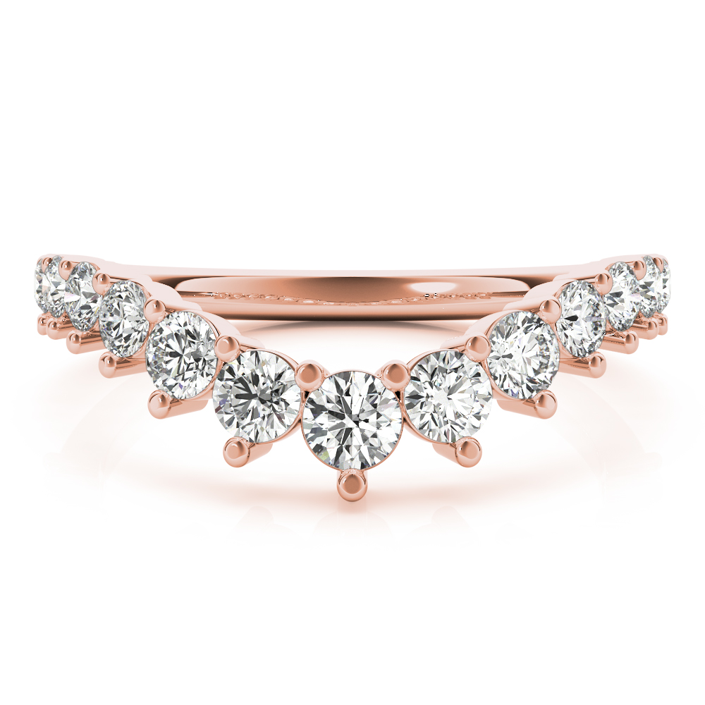  Ladies Graduating Diamond Chevron Band 3/4 Carat Total Weight   (Lab-Created) 0.75 C.T.W 10K yellow, white or rose gold - view 13