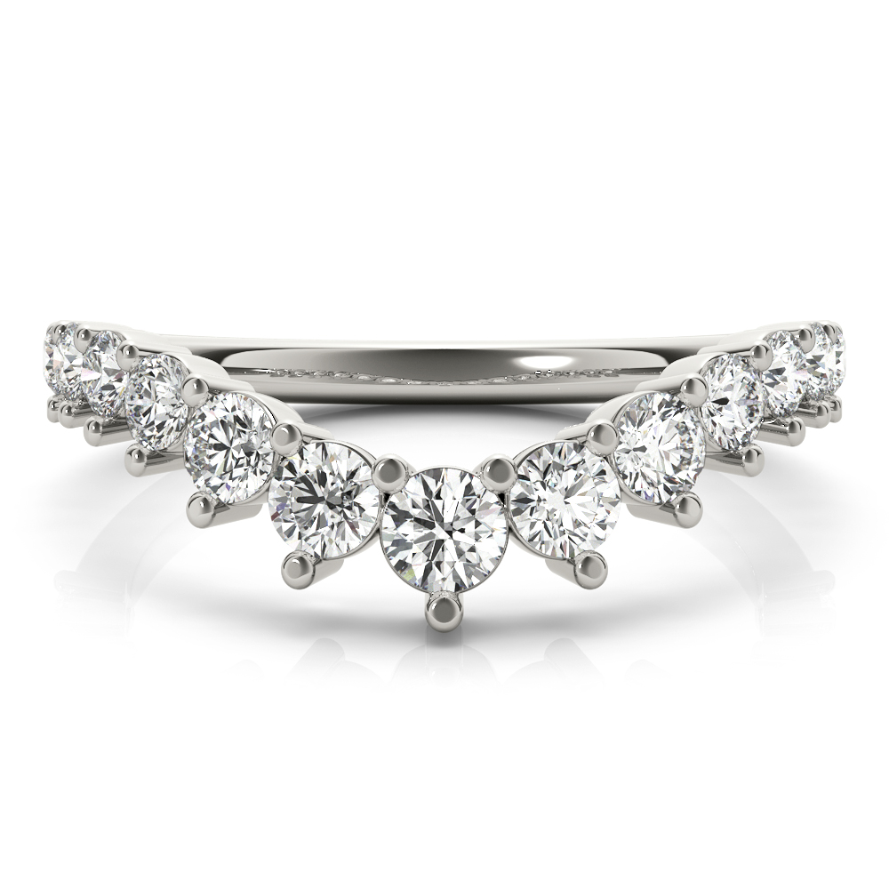  Ladies Graduating Diamond Chevron Band 3/4 Carat Total Weight   (Lab-Created) 0.75 C.T.W 10K yellow, white or rose gold - view 3