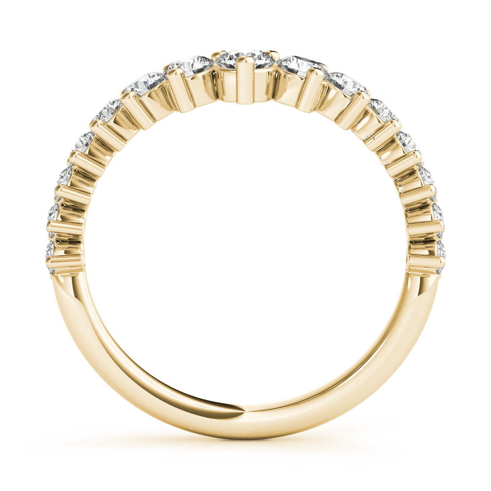  Ladies Graduating Diamond Chevron Band 3/4 Carat Total Weight   (Lab-Created) 0.75 C.T.W 10K yellow, white or rose gold - view 9