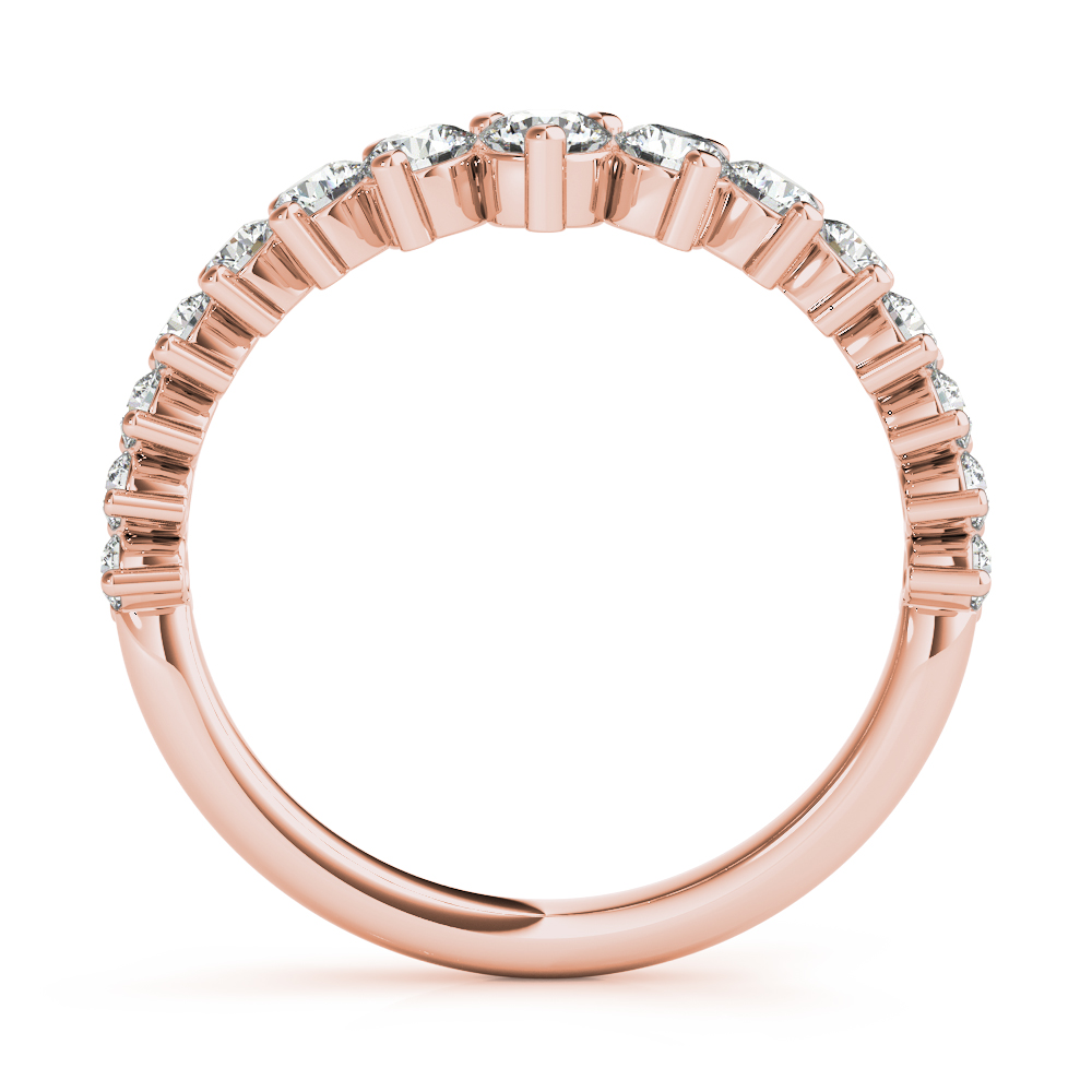 Ladies Graduating Diamond Chevron Band 3/4 Carat Total Weight   (Lab-Created) 0.75 C.T.W 10K yellow, white or rose gold - view 14