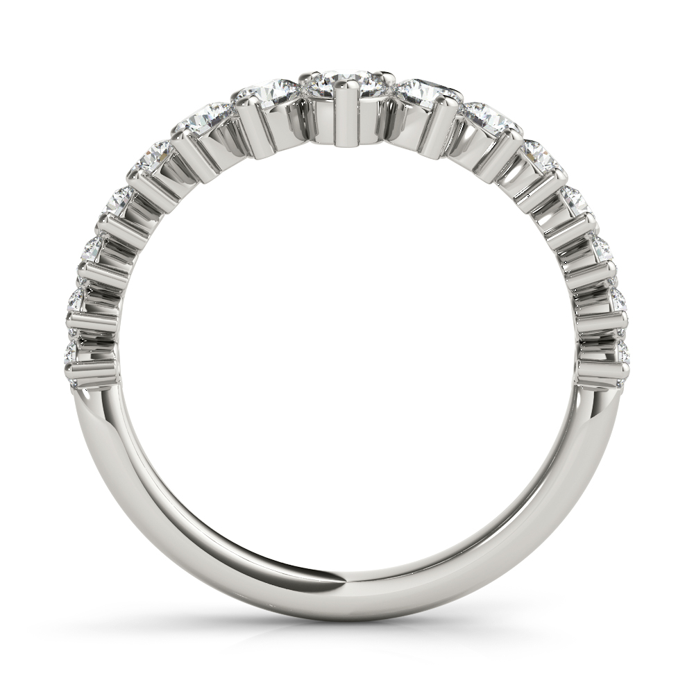  Ladies Graduating Diamond Chevron Band 3/4 Carat Total Weight   (Lab-Created) 0.75 C.T.W 10K yellow, white or rose gold - view 4