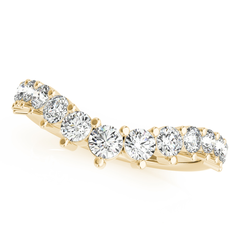  Ladies Graduating Diamond Chevron Band 3/4 Carat Total Weight   (Lab-Created) 0.75 C.T.W 10K yellow, white or rose gold - view 10