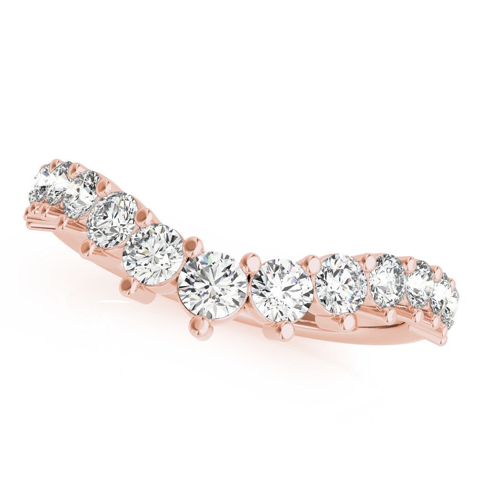  Ladies Graduating Diamond Chevron Band 3/4 Carat Total Weight   (Lab-Created) 0.75 C.T.W 10K yellow, white or rose gold - view 15