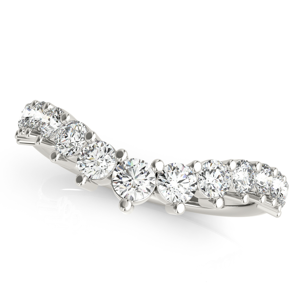  Ladies Graduating Diamond Chevron Band 3/4 Carat Total Weight   (Lab-Created) 0.75 C.T.W 10K yellow, white or rose gold - view 5