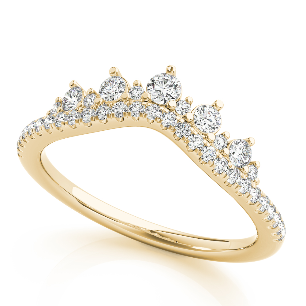  Ladies Diamond Chevron Wedding Band 1/3 Carat Total Weight   (Lab-Created) 0.36 C.T.W 10K yellow, white or rose gold - view 6