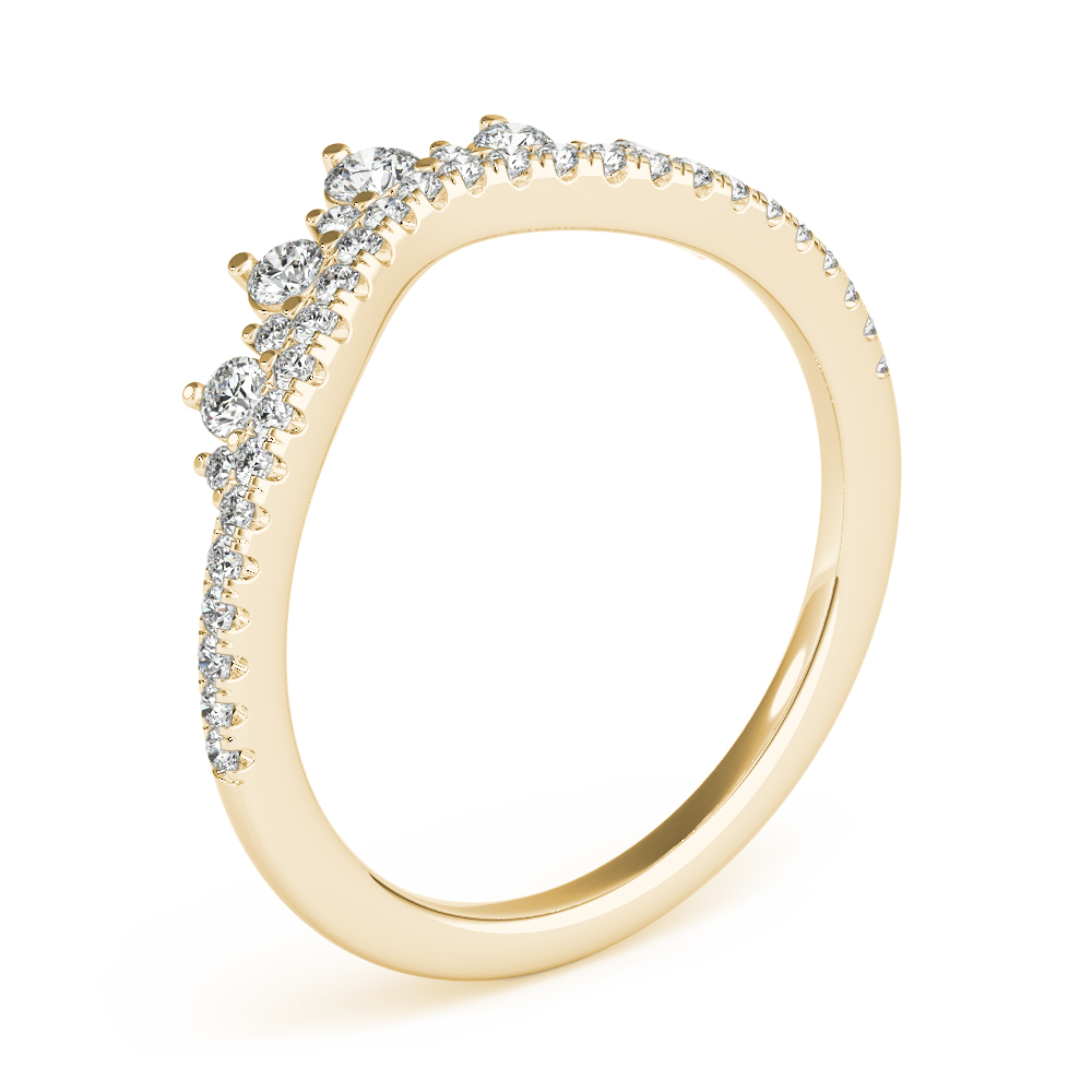  Ladies Diamond Chevron Wedding Band 1/3 Carat Total Weight   (Lab-Created) 0.36 C.T.W 10K yellow, white or rose gold - view 7