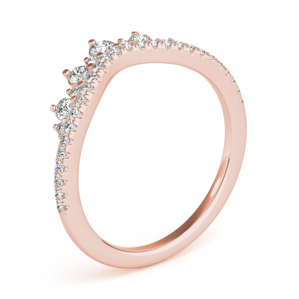  Ladies Diamond Chevron Wedding Band 1/3 Carat Total Weight   (Lab-Created) 0.36 C.T.W 10K yellow, white or rose gold - view 12