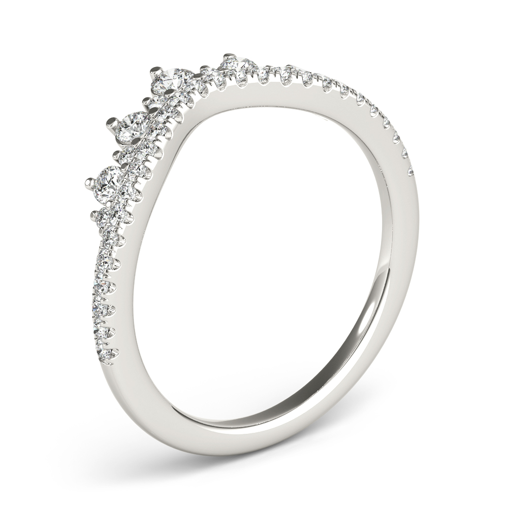  Ladies Diamond Chevron Wedding Band 1/3 Carat Total Weight   (Lab-Created) 0.36 C.T.W 10K yellow, white or rose gold - view 2
