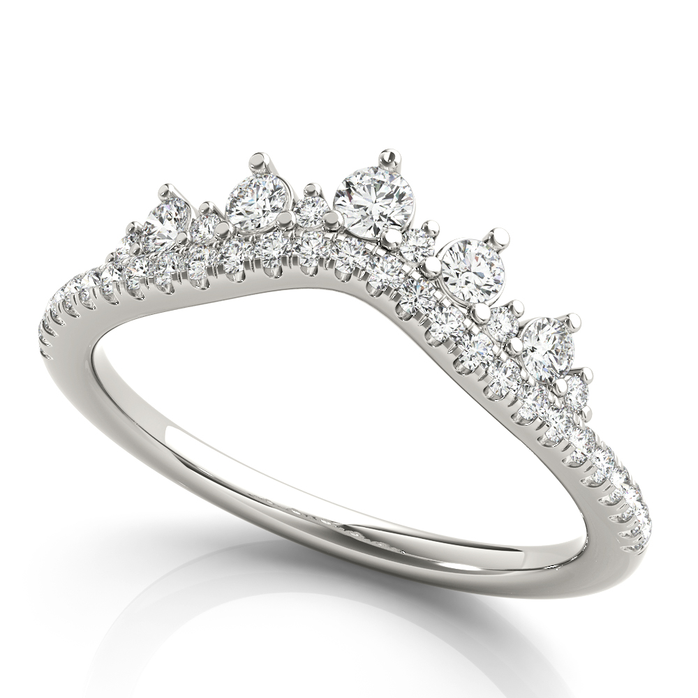 Diamond Chevron Wedding Band | USA Jewels