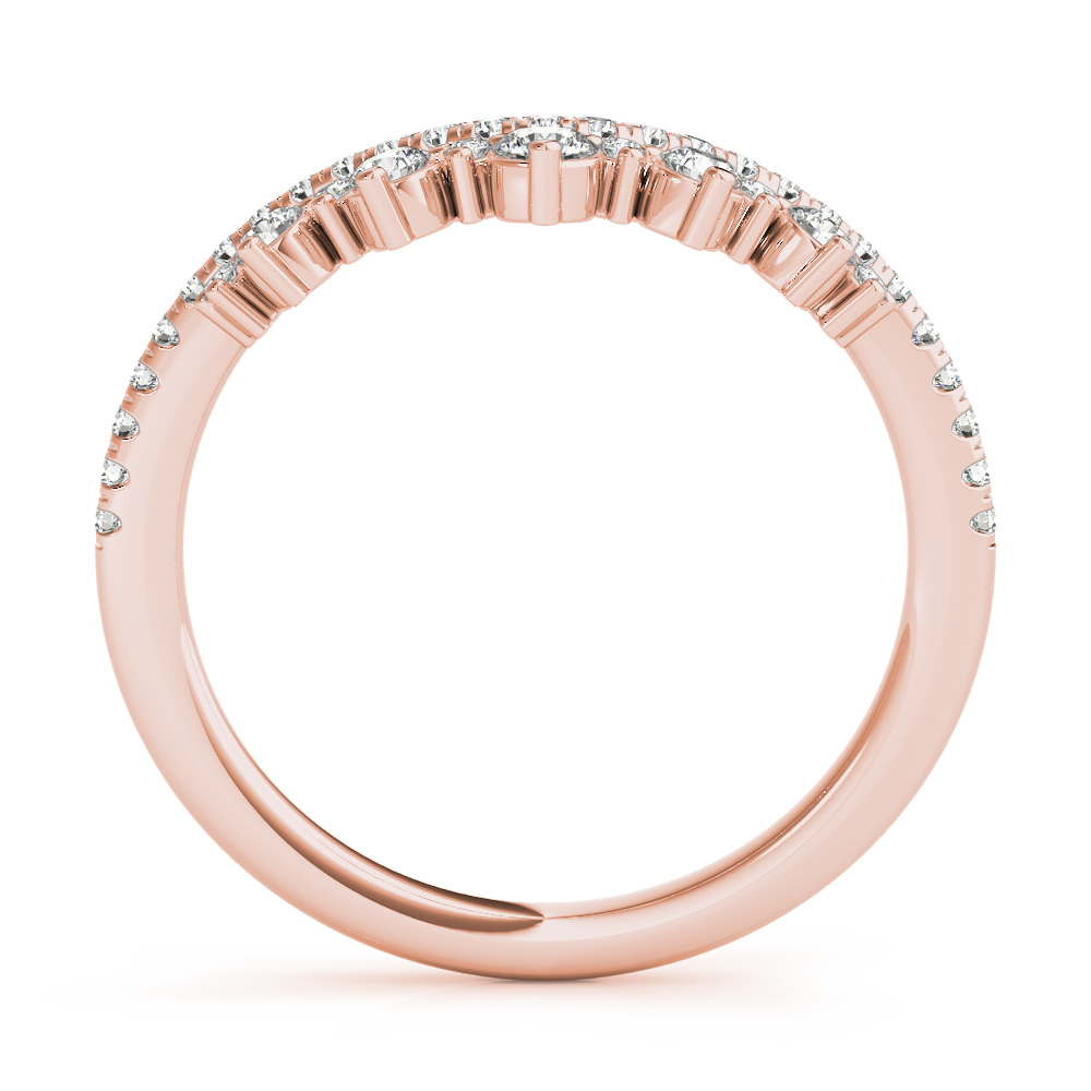  Ladies Diamond Chevron Wedding Band 1/3 Carat Total Weight   (Lab-Created) 0.36 C.T.W 10K yellow, white or rose gold - view 14