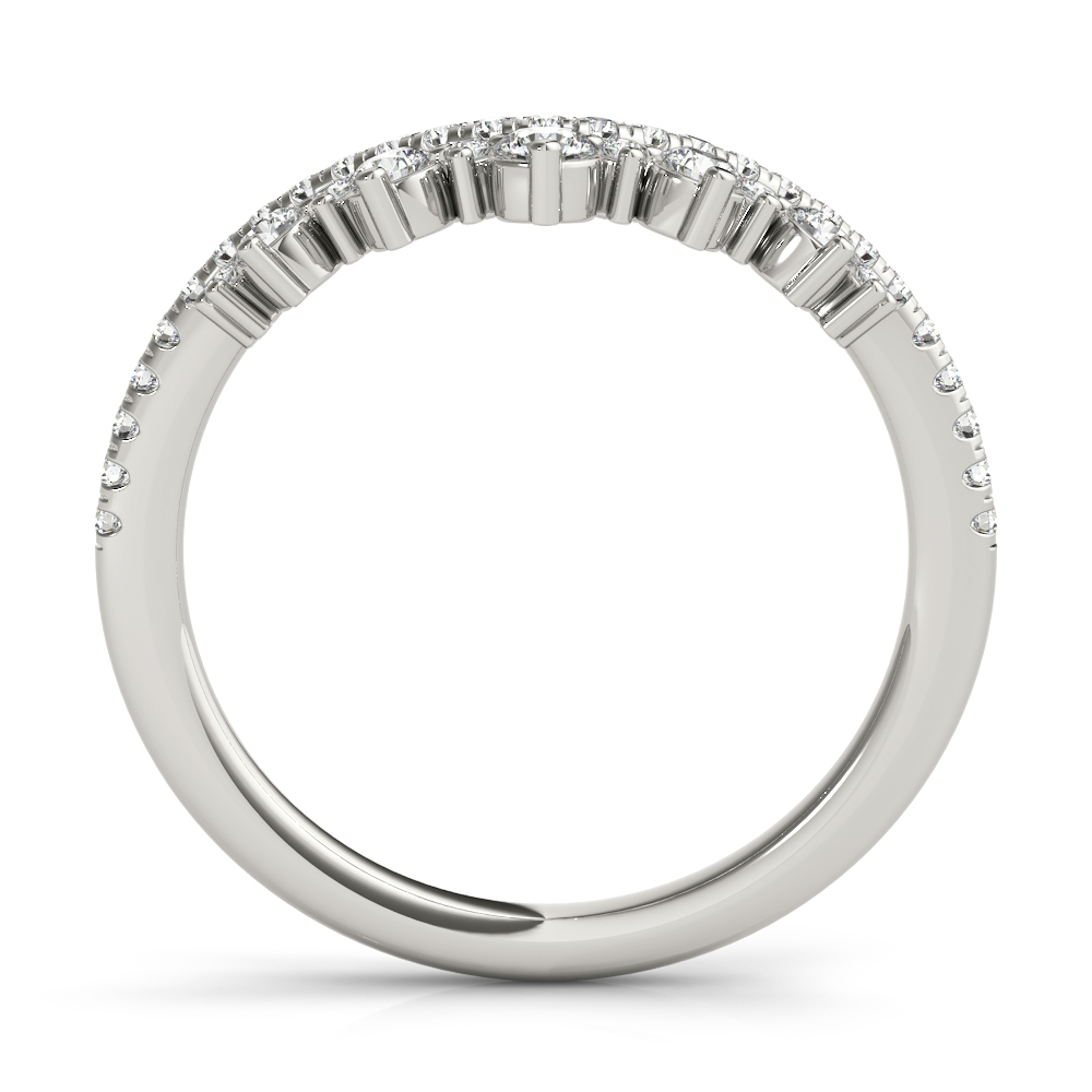  Ladies Diamond Chevron Wedding Band 1/3 Carat Total Weight   (Lab-Created) 0.36 C.T.W 10K yellow, white or rose gold - view 4