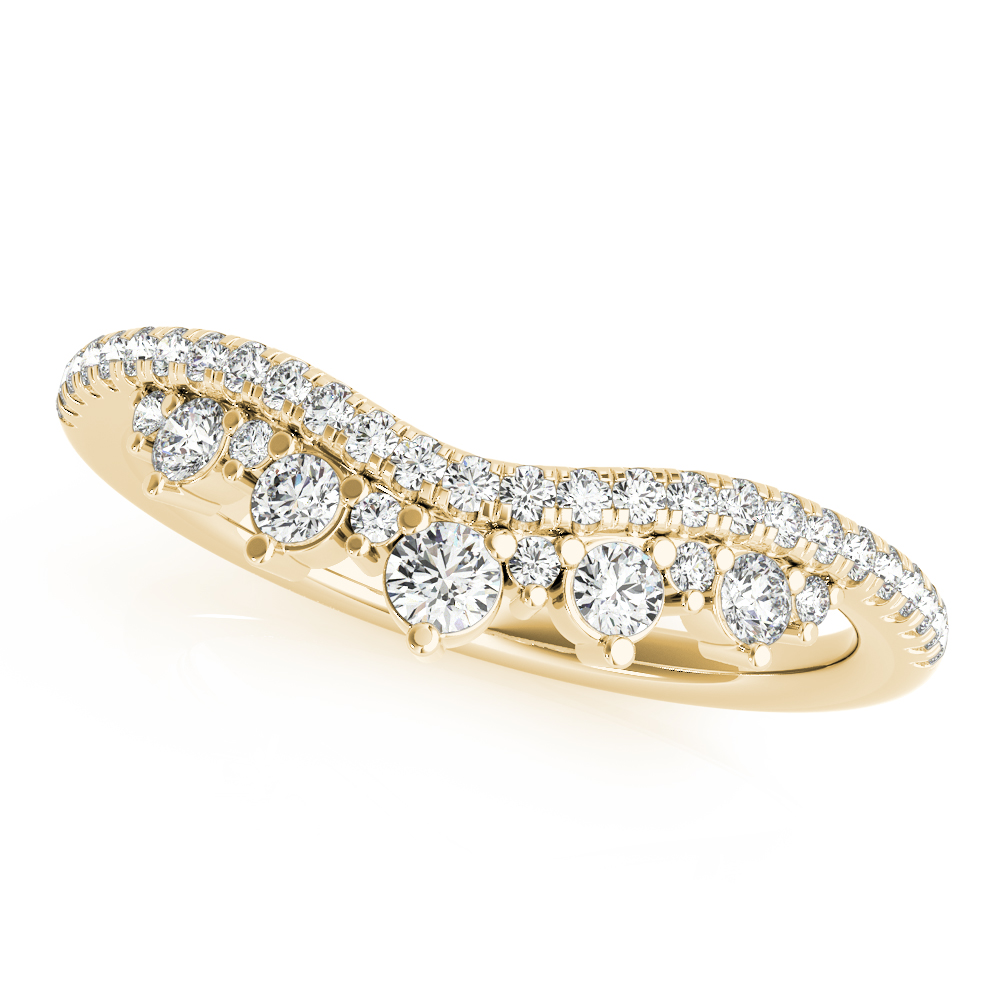  Ladies Diamond Chevron Wedding Band 1/3 Carat Total Weight   (Lab-Created) 0.36 C.T.W 10K yellow, white or rose gold - view 10