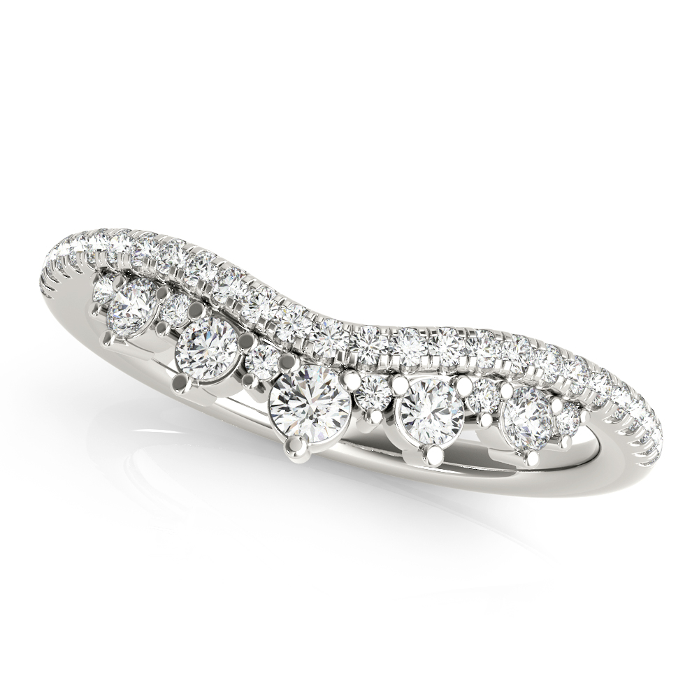  Ladies Diamond Chevron Wedding Band 1/3 Carat Total Weight   (Lab-Created) 0.36 C.T.W 10K yellow, white or rose gold - view 5